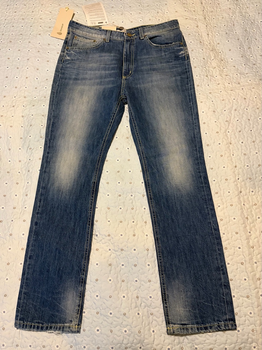 Dondup Historical Island Loose Fit Badger Wash Denim Jeans Sz 27